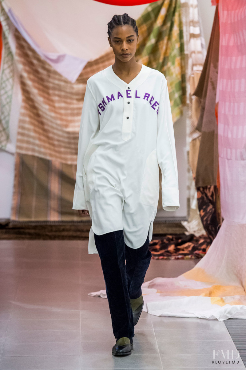 Karly Loyce featured in  the Wales Bonner fashion show for Autumn/Winter 2019