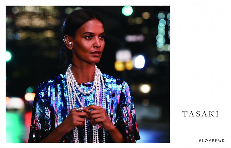 Liya Kebede featured in  the Tasaki advertisement for Autumn/Winter 2018