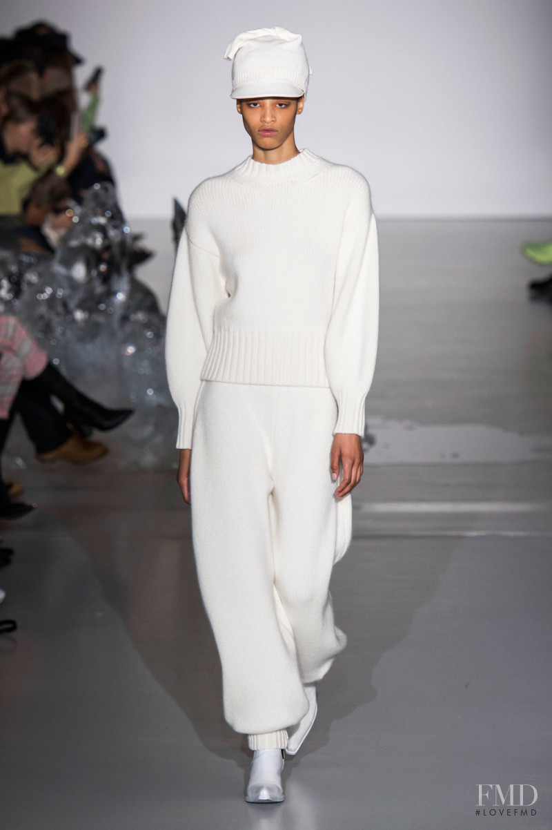 Janaye Furman featured in  the Pringle of Scotland fashion show for Autumn/Winter 2019