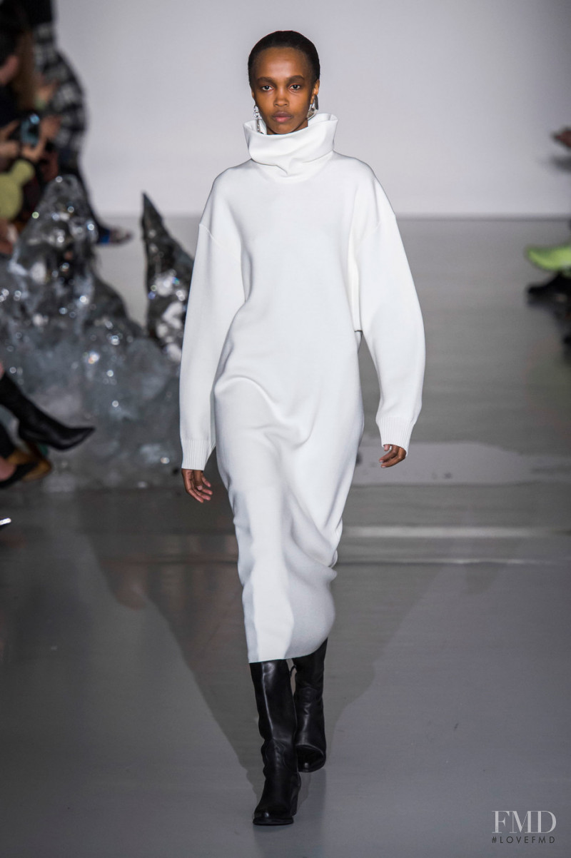 Judy Kinuthia featured in  the Pringle of Scotland fashion show for Autumn/Winter 2019