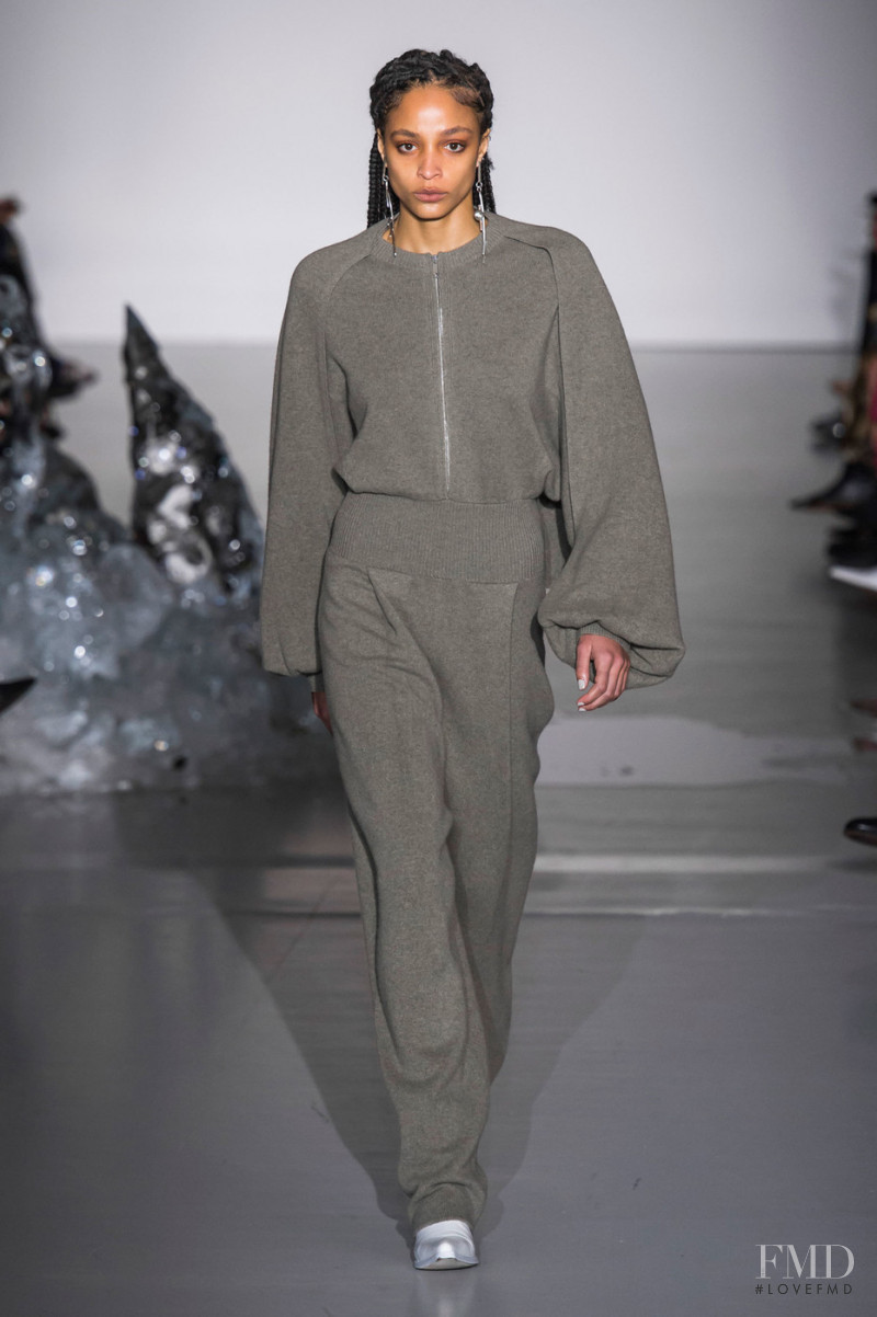 Brionka Halbert featured in  the Pringle of Scotland fashion show for Autumn/Winter 2019