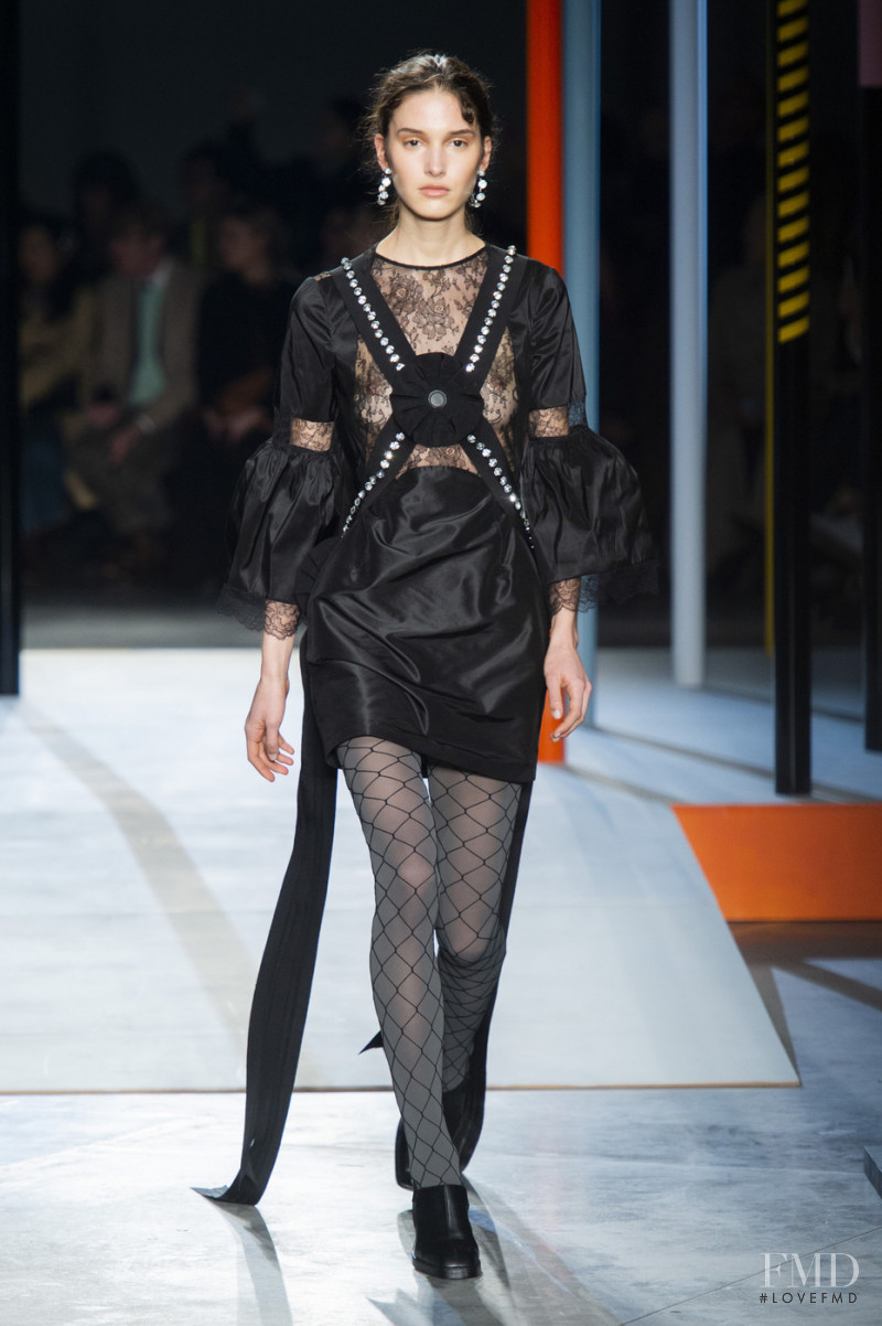 Rachelle Harris featured in  the Preen by Thornton Bregazzi fashion show for Autumn/Winter 2019