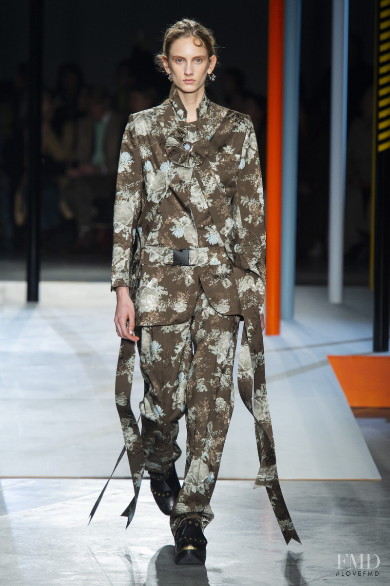 Sarah Berger featured in  the Preen by Thornton Bregazzi fashion show for Autumn/Winter 2019