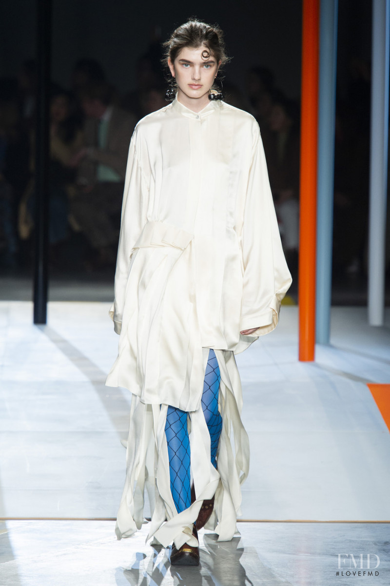 Skylar Tartz featured in  the Preen by Thornton Bregazzi fashion show for Autumn/Winter 2019