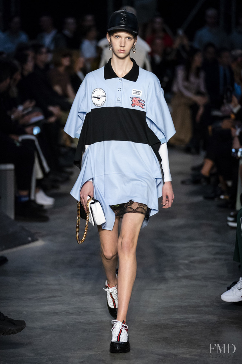 Bente Oort featured in  the Burberry fashion show for Autumn/Winter 2019