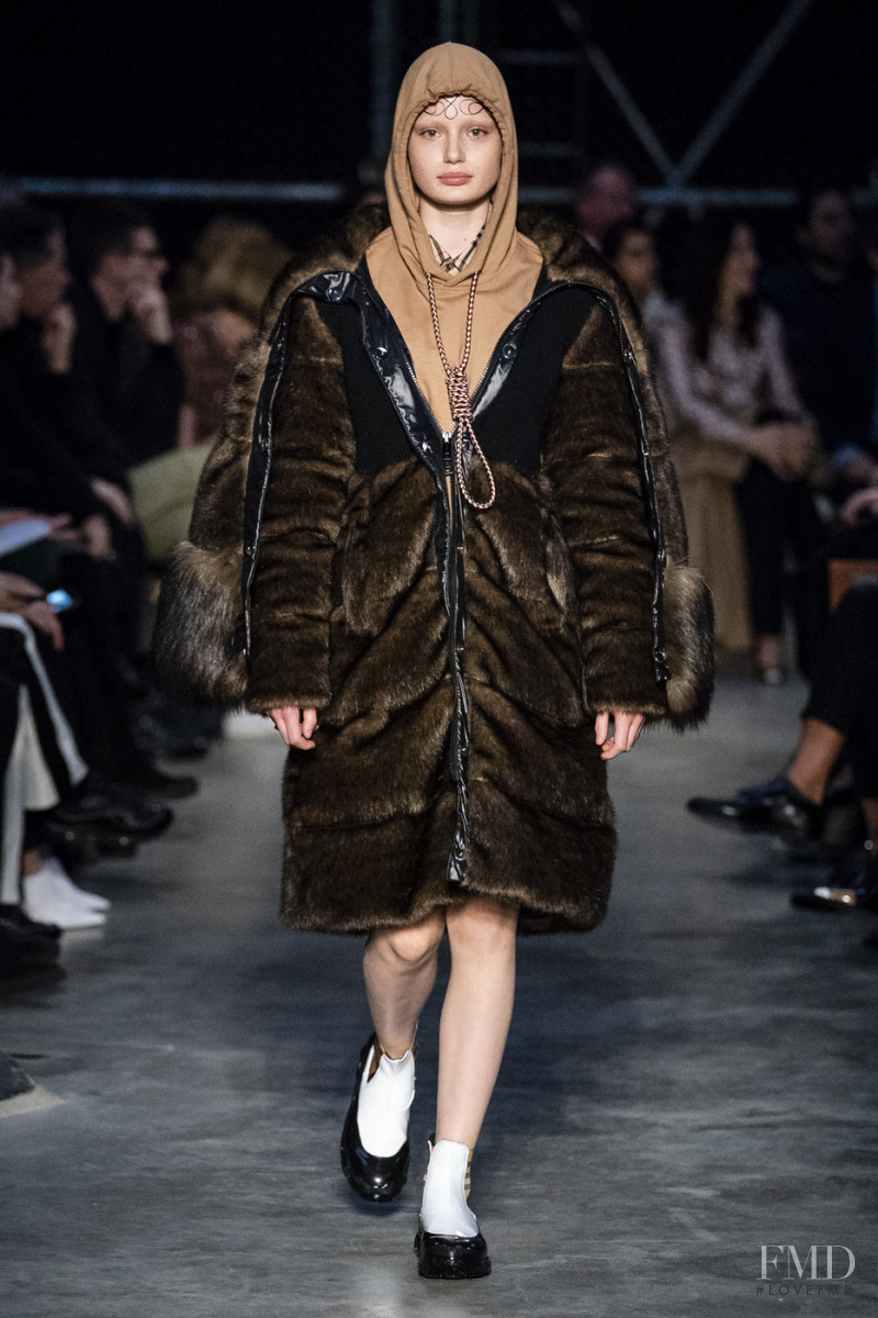 Kacie Hall featured in  the Burberry fashion show for Autumn/Winter 2019