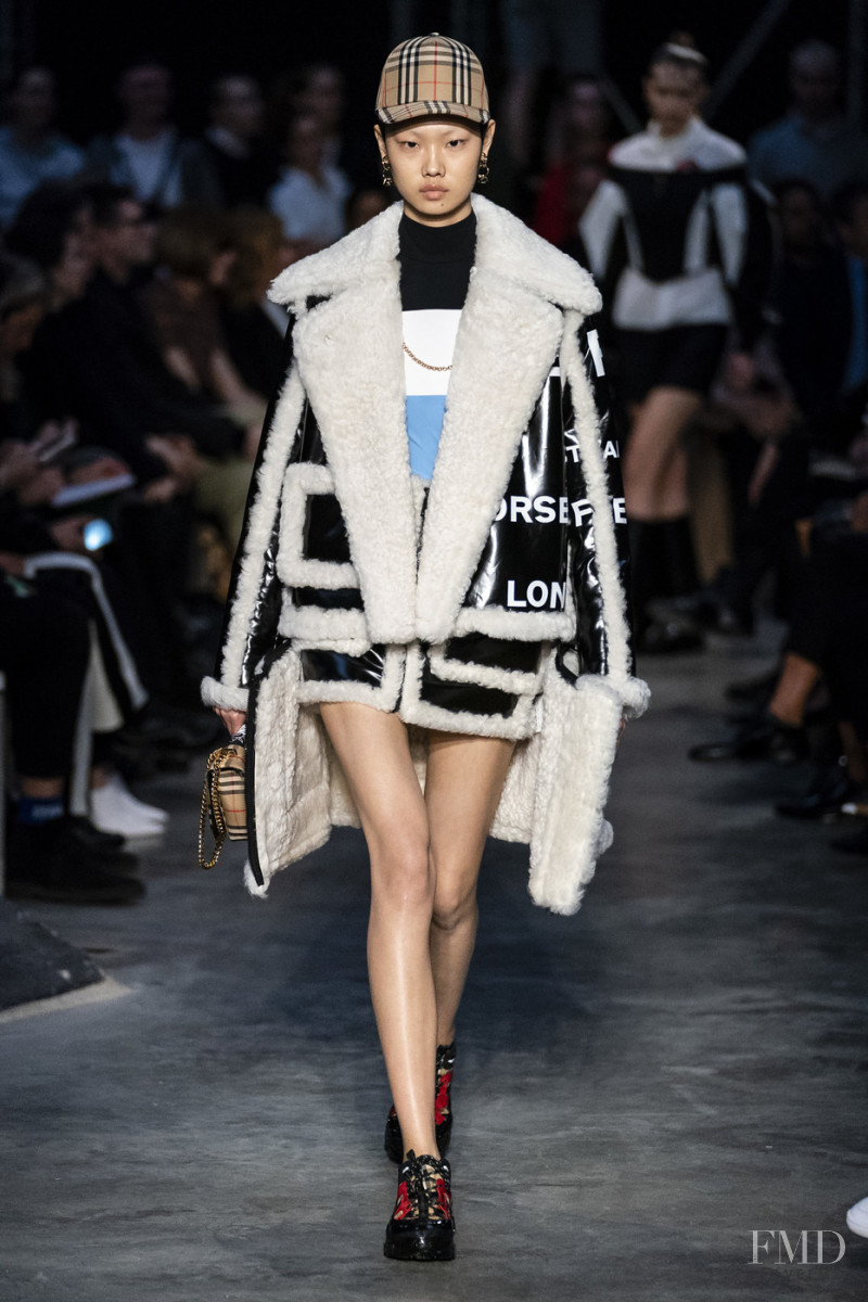 Sijia Kang featured in  the Burberry fashion show for Autumn/Winter 2019