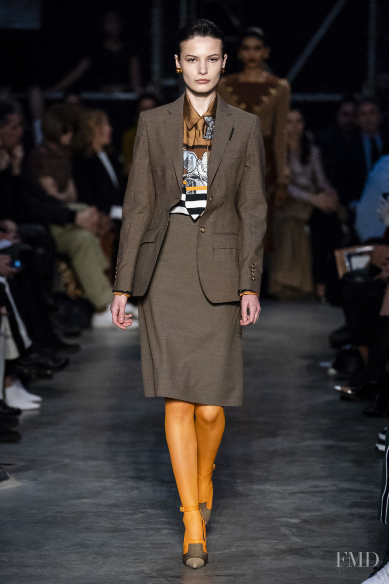 Flora Kovacs featured in  the Burberry fashion show for Autumn/Winter 2019