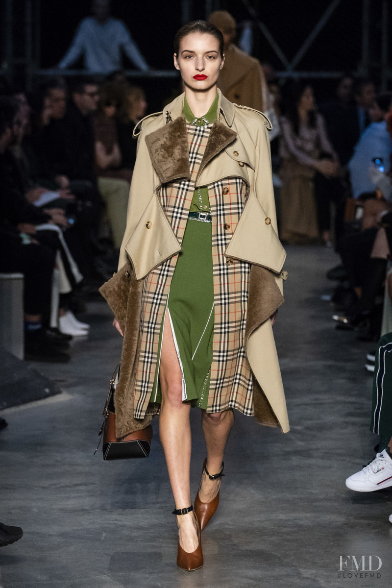 Anna Stephenson featured in  the Burberry fashion show for Autumn/Winter 2019