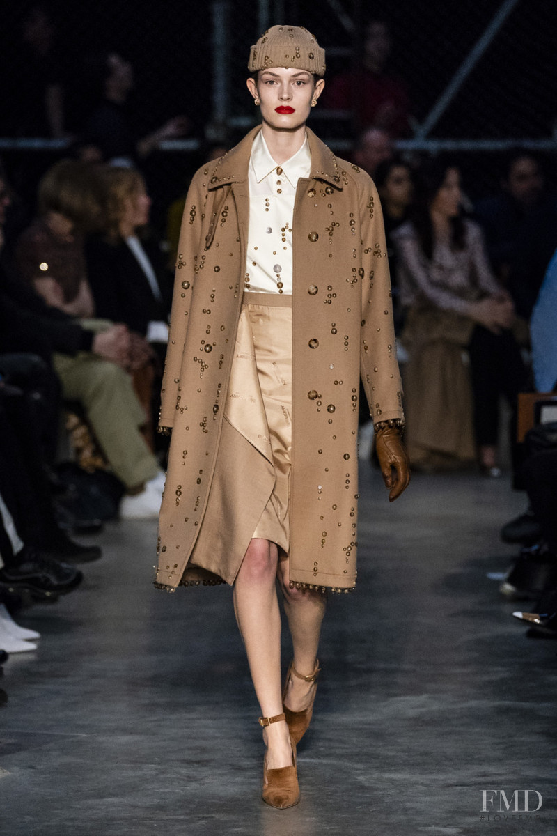 Sophia Roetz featured in  the Burberry fashion show for Autumn/Winter 2019