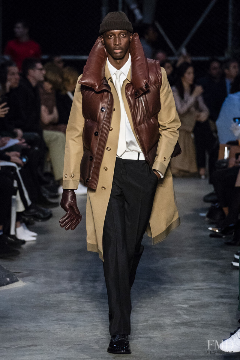 Yannick Sylla featured in  the Burberry fashion show for Autumn/Winter 2019