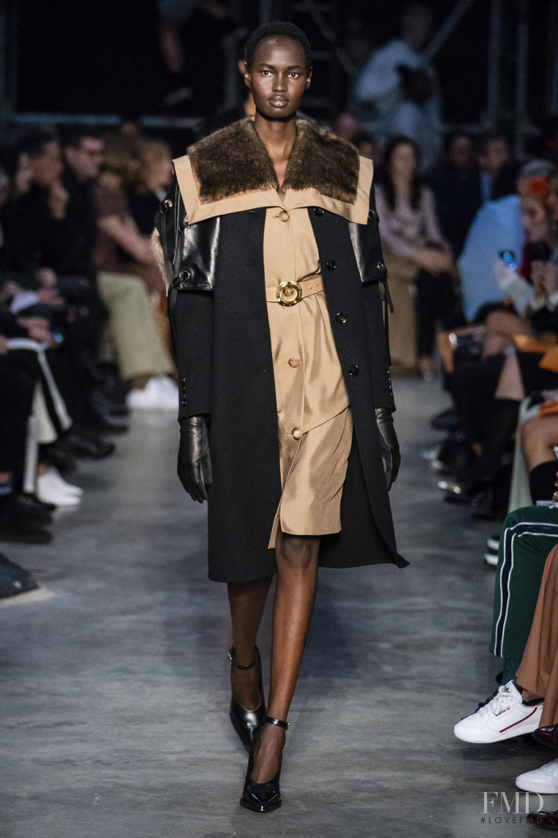 Nyarach Abouch Ayuel Aboja featured in  the Burberry fashion show for Autumn/Winter 2019