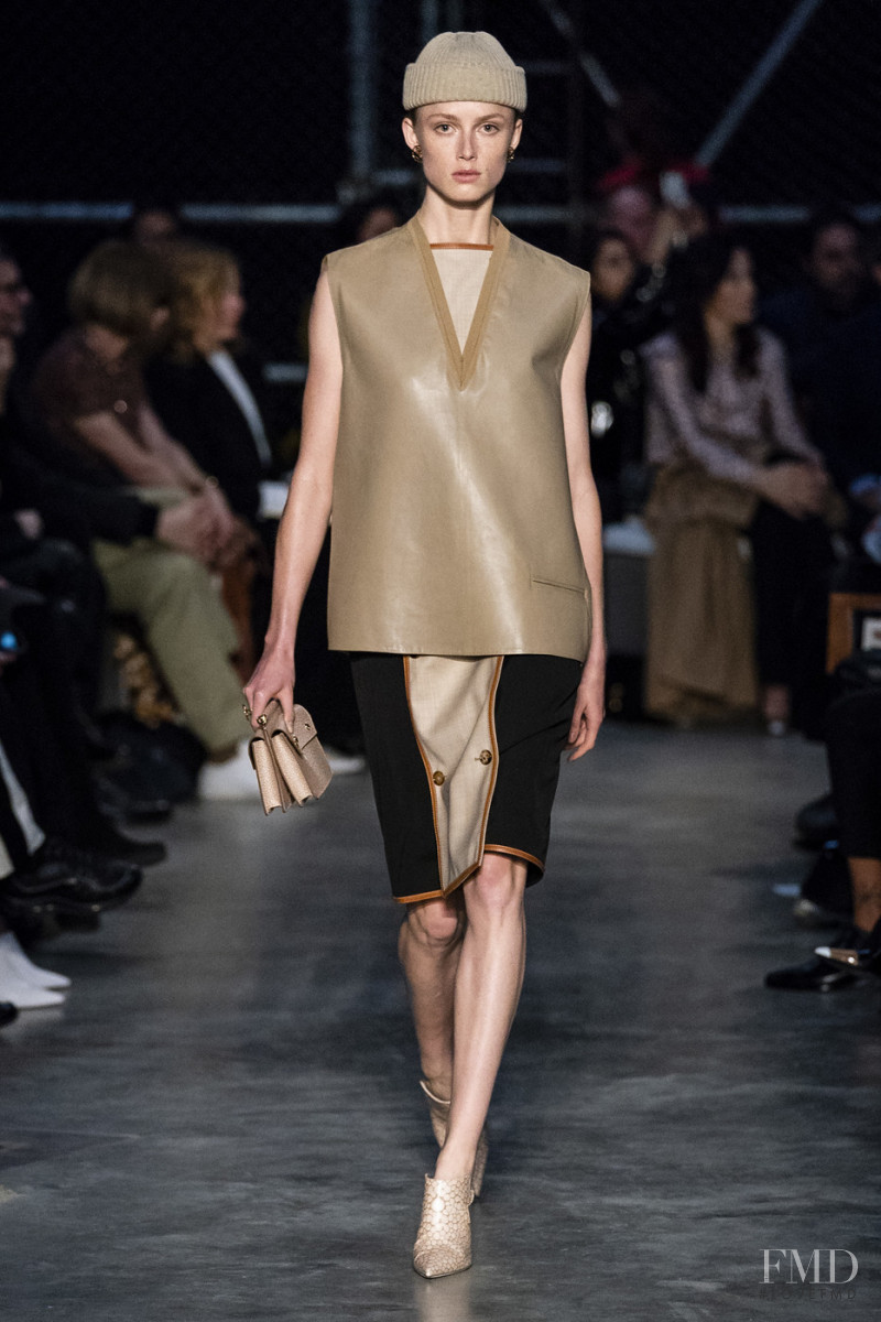 Rianne Van Rompaey featured in  the Burberry fashion show for Autumn/Winter 2019