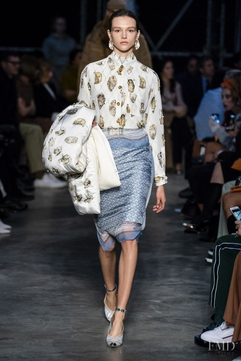 Natalie Ogg featured in  the Burberry fashion show for Autumn/Winter 2019