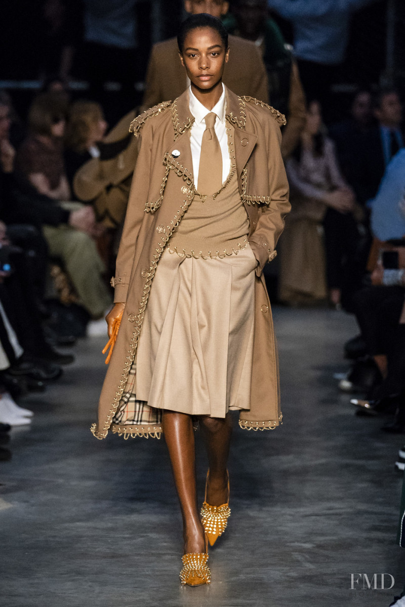 Karly Loyce featured in  the Burberry fashion show for Autumn/Winter 2019