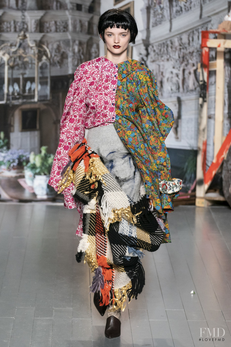 Primrose Archer featured in  the Matty Bovan fashion show for Autumn/Winter 2019