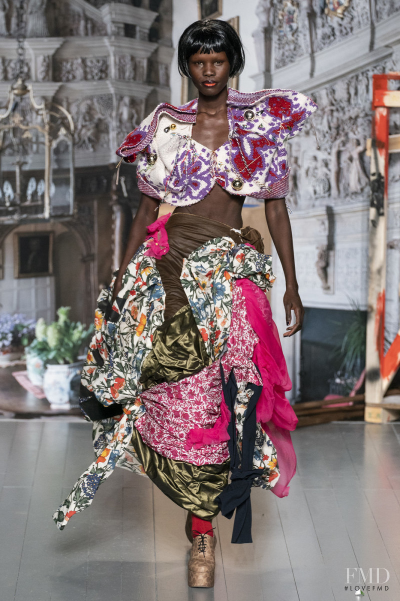 Shanelle Nyasiase featured in  the Matty Bovan fashion show for Autumn/Winter 2019