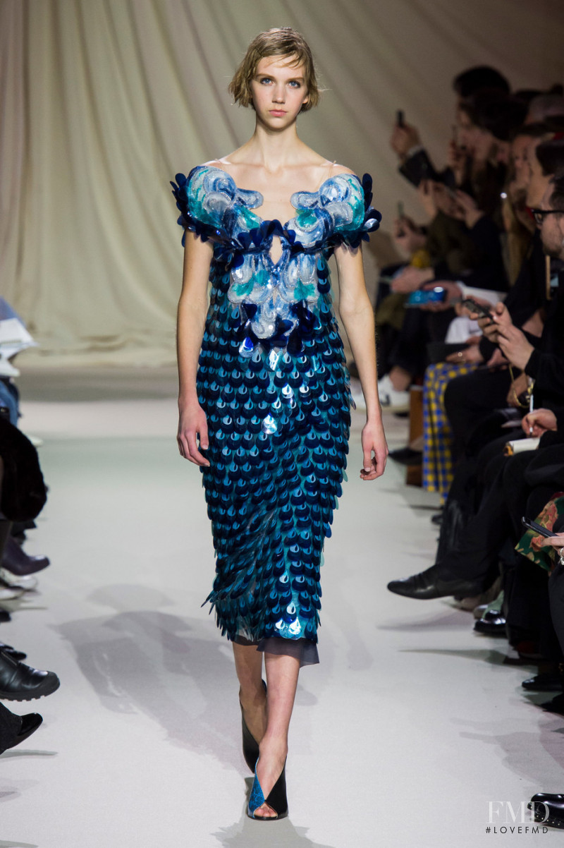 Bente Oort featured in  the Mary Katrantzou fashion show for Autumn/Winter 2019