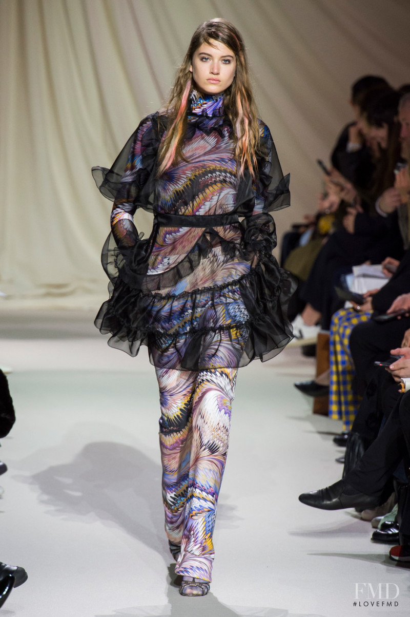 Altyn Simpson featured in  the Mary Katrantzou fashion show for Autumn/Winter 2019