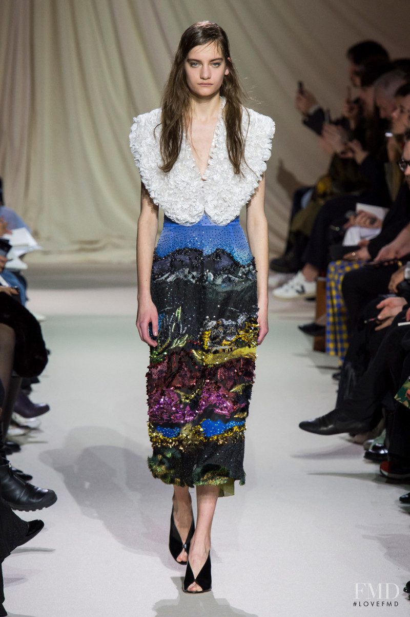 Alina Bolotina featured in  the Mary Katrantzou fashion show for Autumn/Winter 2019