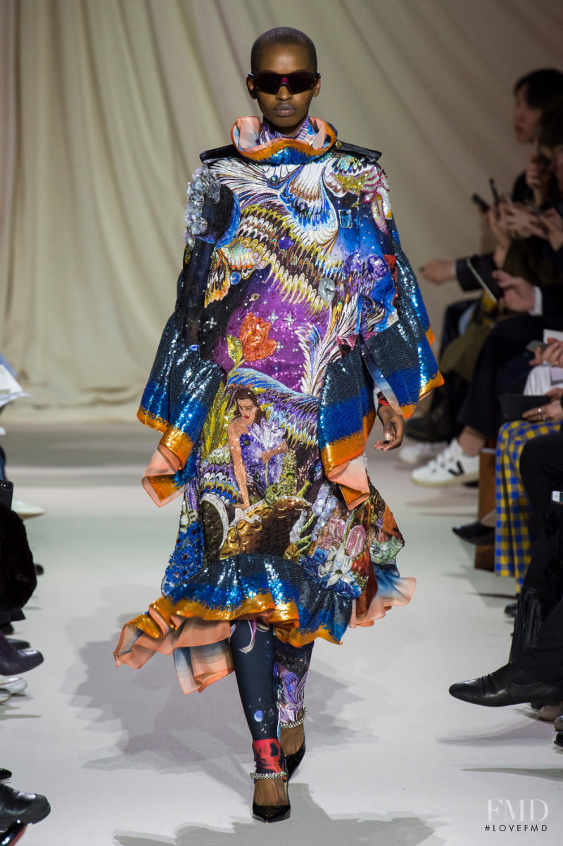 Nella Ngingo featured in  the Mary Katrantzou fashion show for Autumn/Winter 2019