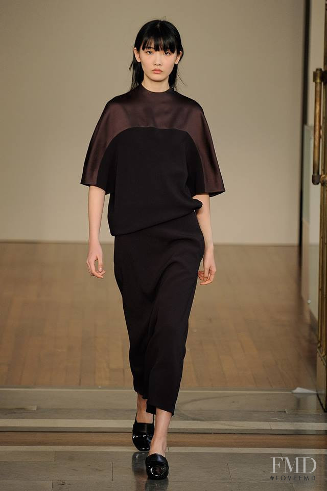 Jiang Fang Lei featured in  the Jasper Conran fashion show for Autumn/Winter 2019