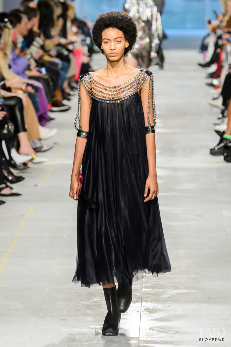 Manuela Sanchez featured in  the Christopher Kane fashion show for Autumn/Winter 2019