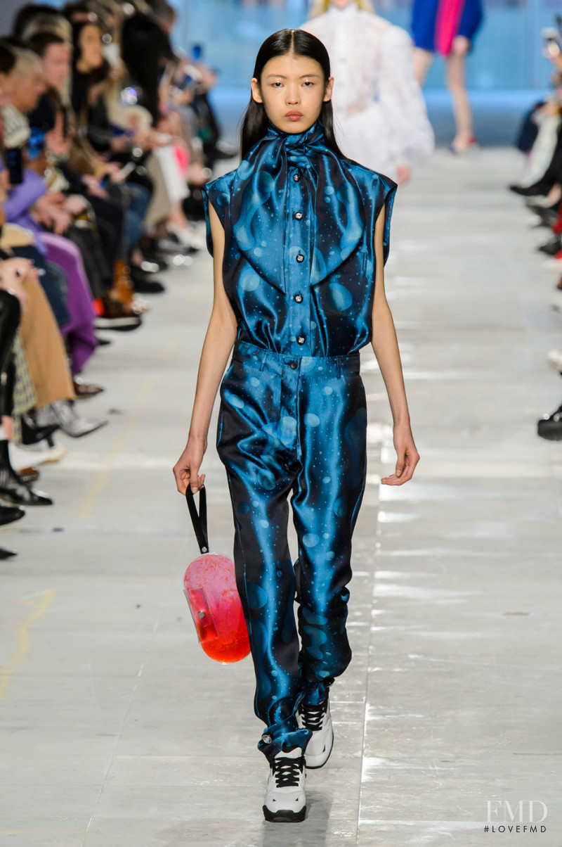 Tang He featured in  the Christopher Kane fashion show for Autumn/Winter 2019
