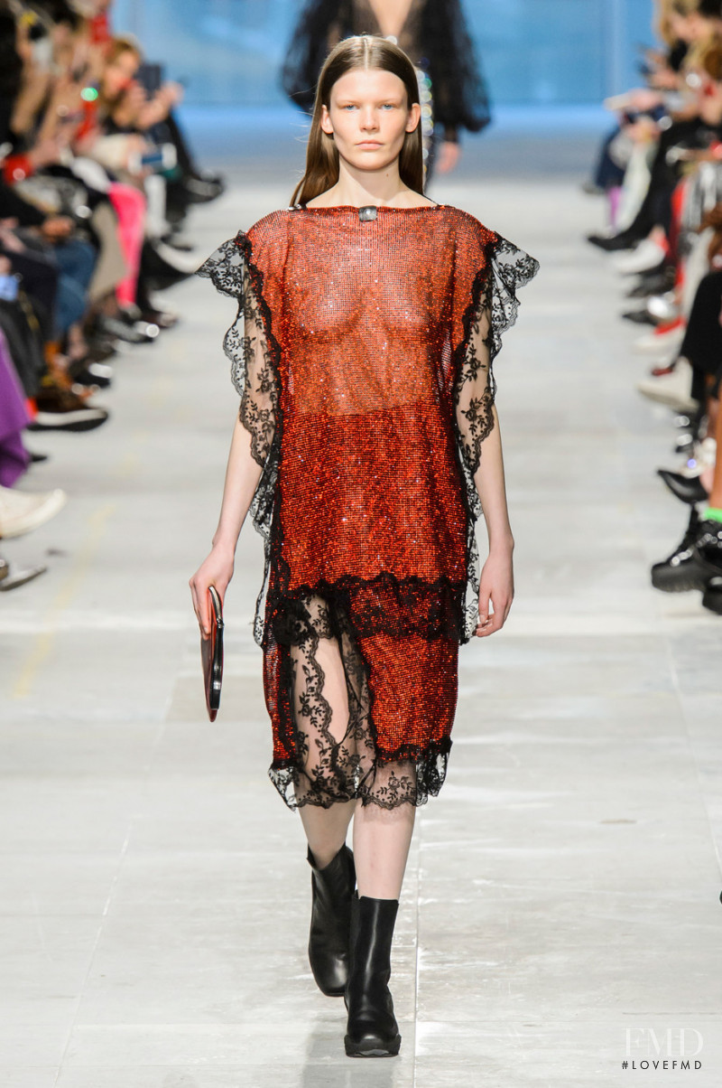 Kristin Lilja featured in  the Christopher Kane fashion show for Autumn/Winter 2019