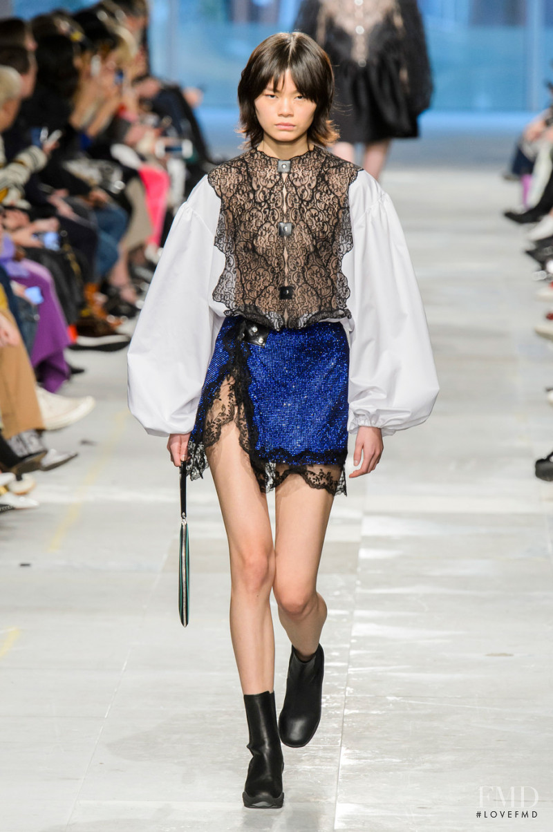 Mengge Yi featured in  the Christopher Kane fashion show for Autumn/Winter 2019