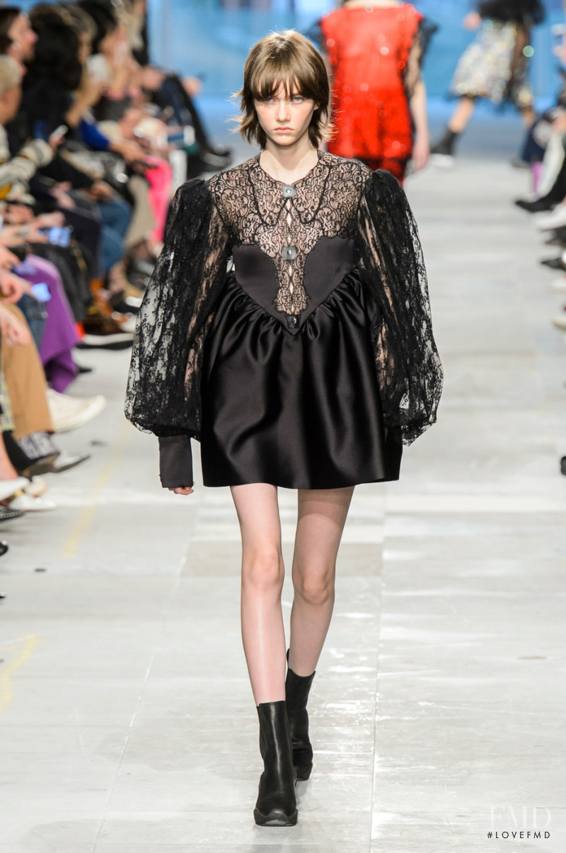 Sofia Steinberg featured in  the Christopher Kane fashion show for Autumn/Winter 2019