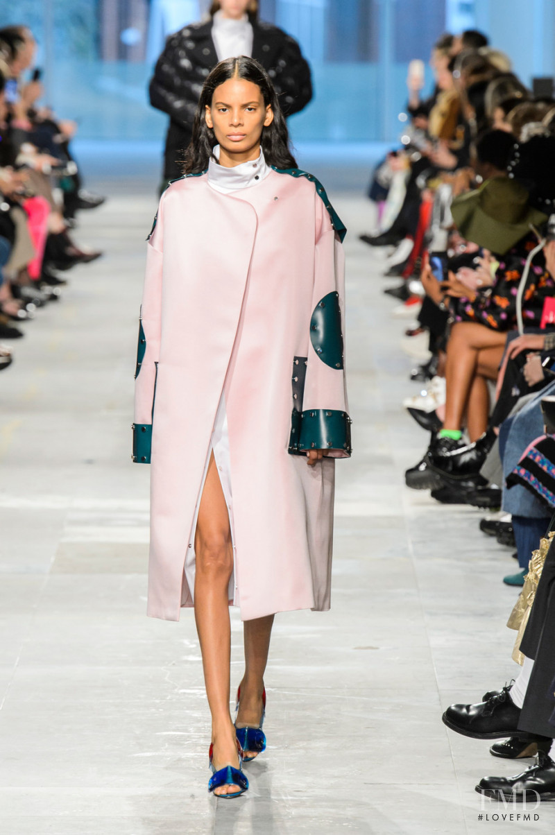 Annibelis Baez featured in  the Christopher Kane fashion show for Autumn/Winter 2019