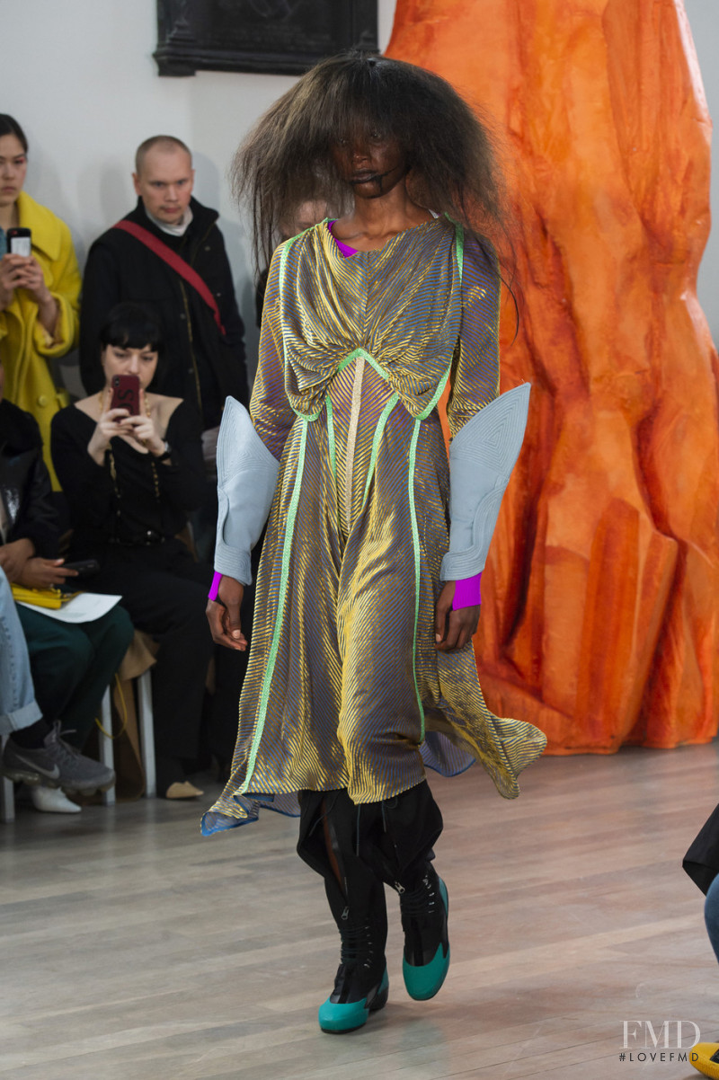 Ololade Ibrahim featured in  the Kiko Kostadinov fashion show for Autumn/Winter 2019