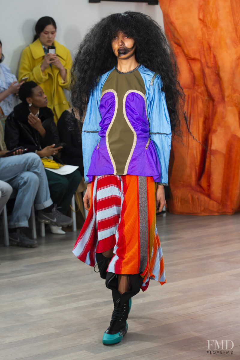 Claudia Lamprea featured in  the Kiko Kostadinov fashion show for Autumn/Winter 2019