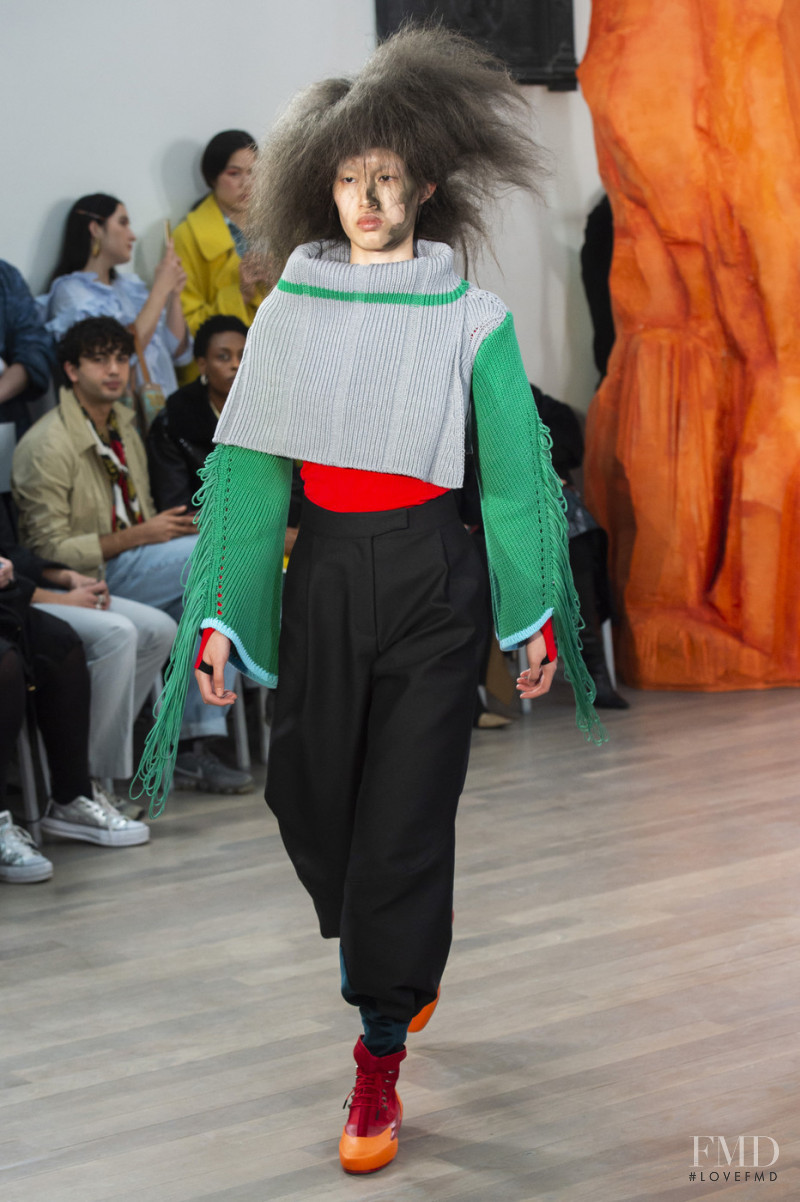 Aihui Cui featured in  the Kiko Kostadinov fashion show for Autumn/Winter 2019