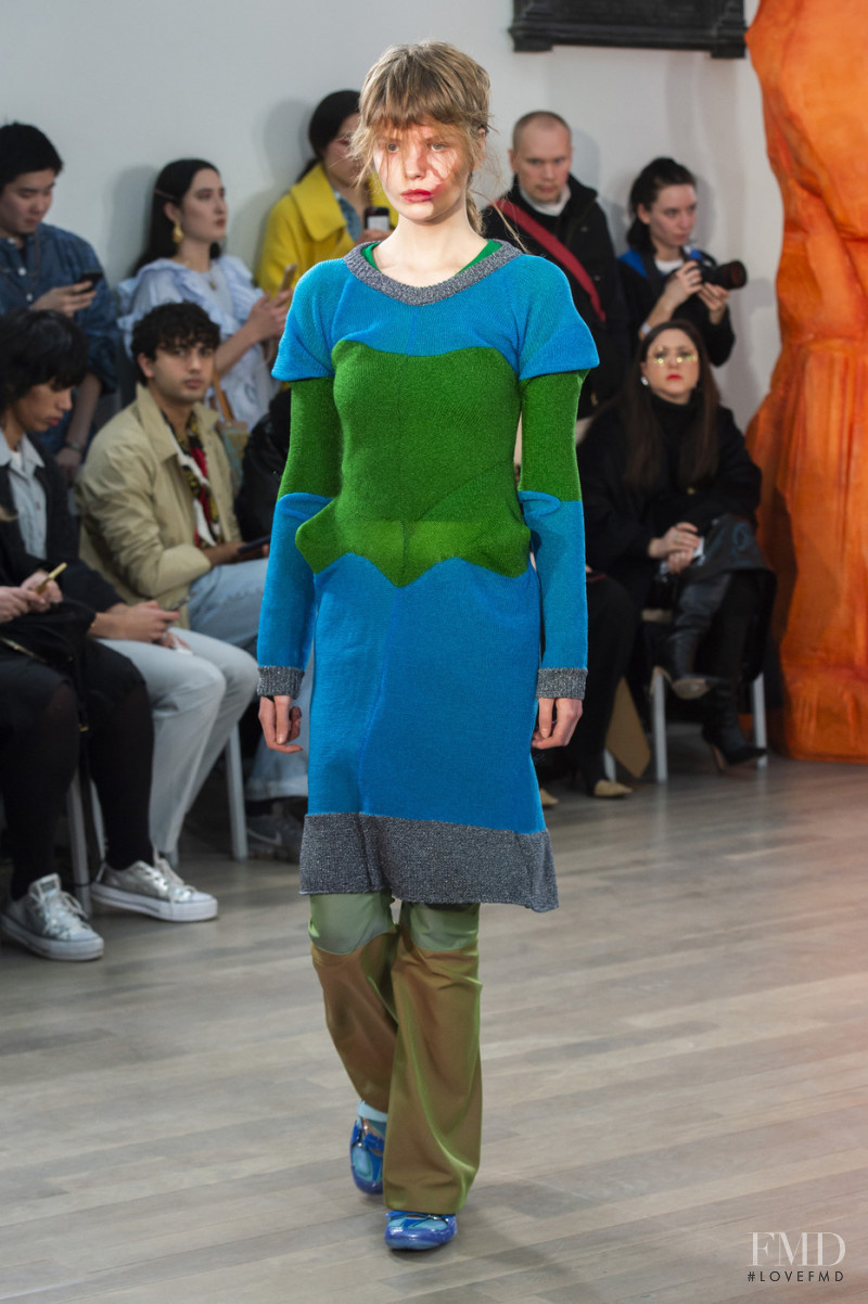 Minnie Wastie featured in  the Kiko Kostadinov fashion show for Autumn/Winter 2019