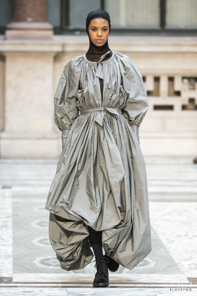 Alyssa Traore featured in  the Molly Goddard fashion show for Autumn/Winter 2019