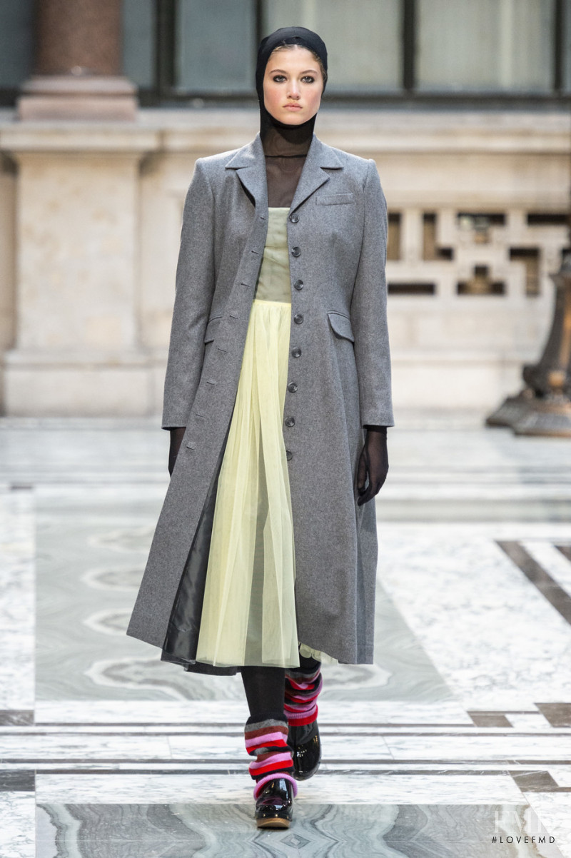 Altyn Simpson featured in  the Molly Goddard fashion show for Autumn/Winter 2019