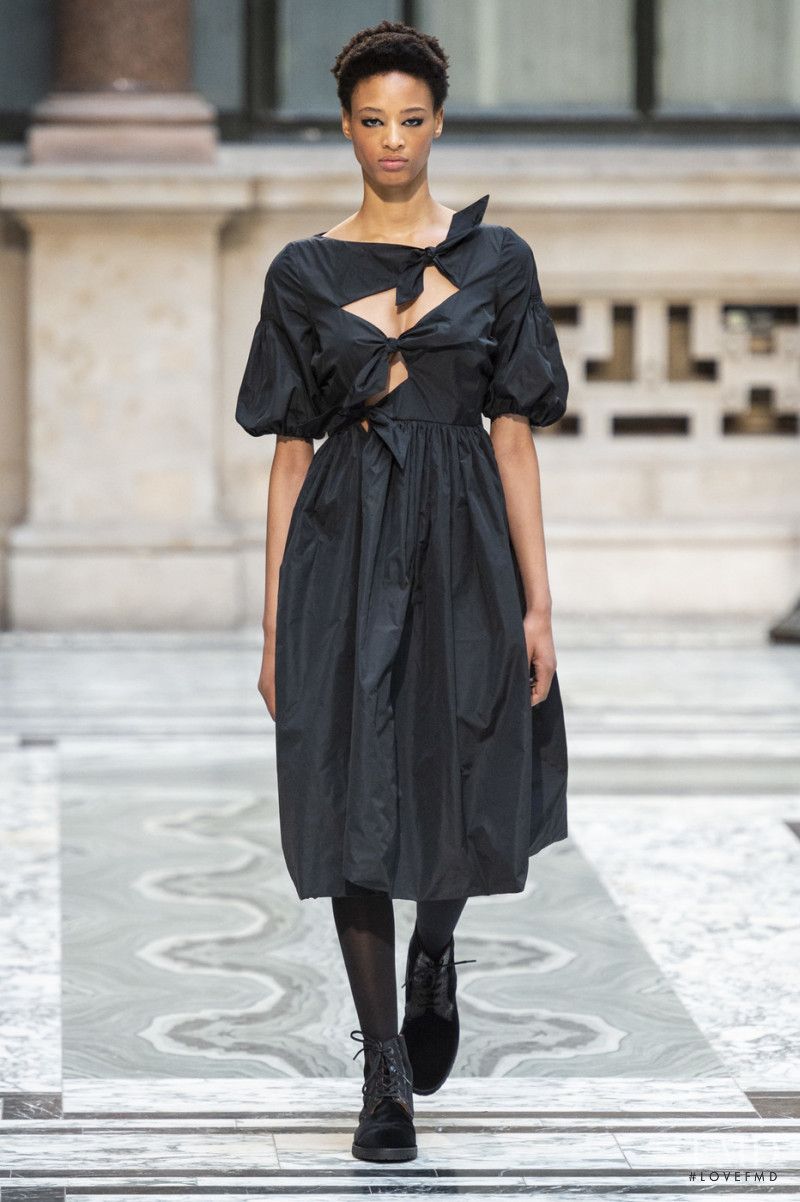 Janaye Furman featured in  the Molly Goddard fashion show for Autumn/Winter 2019