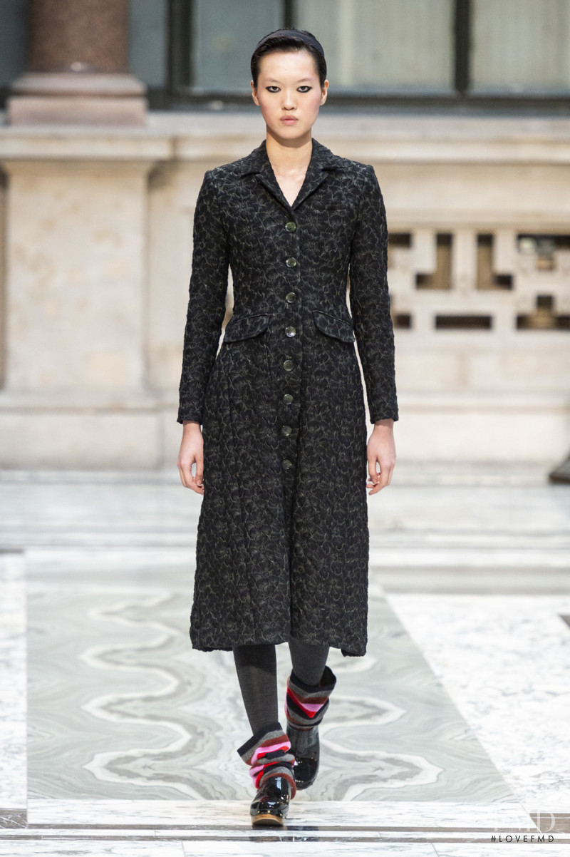 Shujing Zhou featured in  the Molly Goddard fashion show for Autumn/Winter 2019