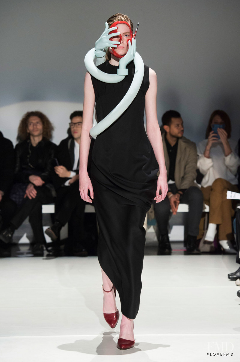 Millicent Rodges featured in  the Hussein Chalayan fashion show for Autumn/Winter 2019