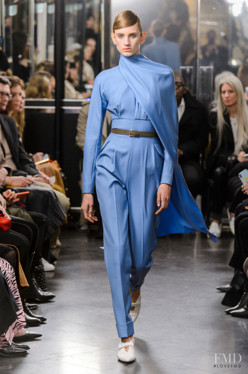 Sarah Berger featured in  the Emilia Wickstead fashion show for Autumn/Winter 2019