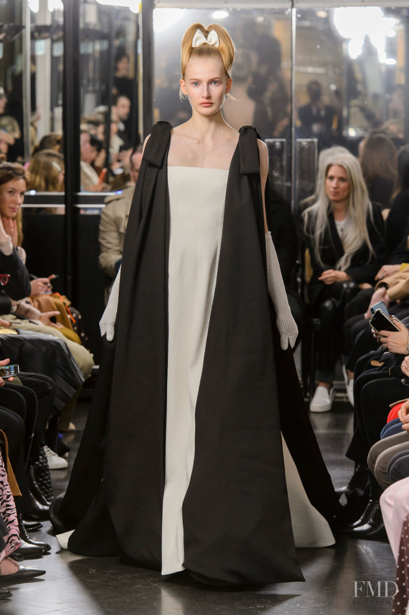 Leah Rodl featured in  the Emilia Wickstead fashion show for Autumn/Winter 2019
