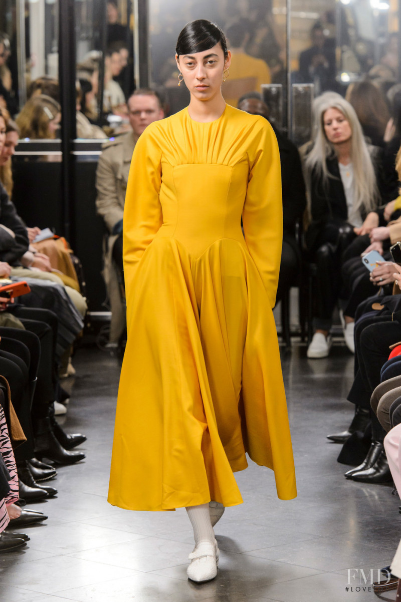 Gaia Orgeas featured in  the Emilia Wickstead fashion show for Autumn/Winter 2019