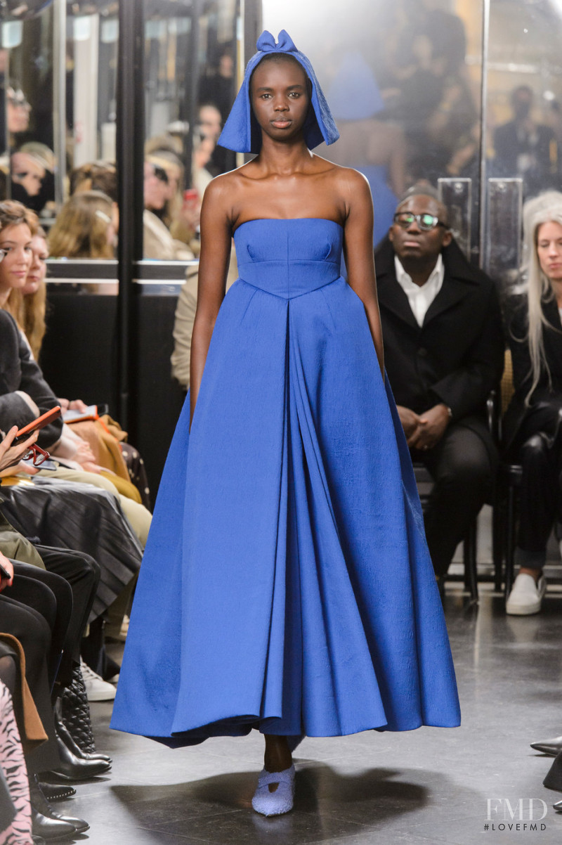 Akiima Ajak featured in  the Emilia Wickstead fashion show for Autumn/Winter 2019