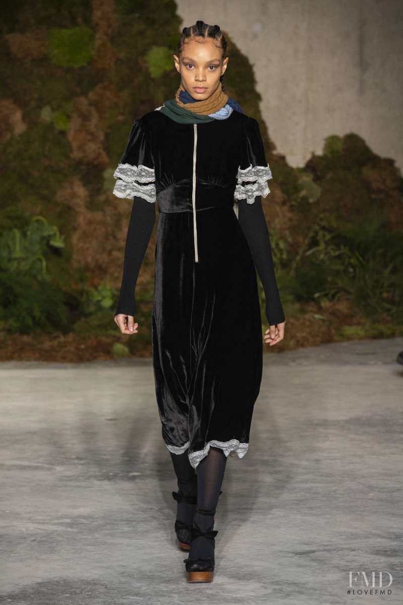Akira Reid featured in  the Alexa Chung fashion show for Autumn/Winter 2019