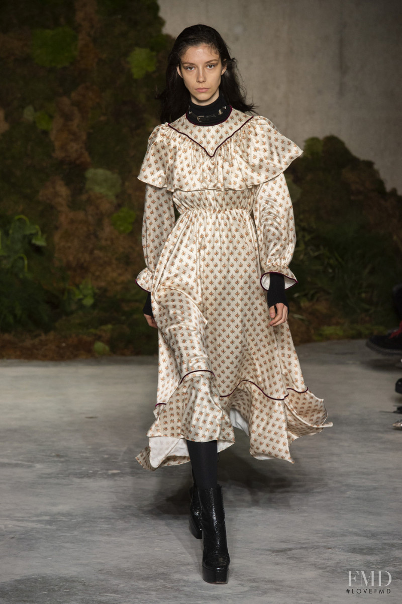 Manuela Miloqui featured in  the Alexa Chung fashion show for Autumn/Winter 2019