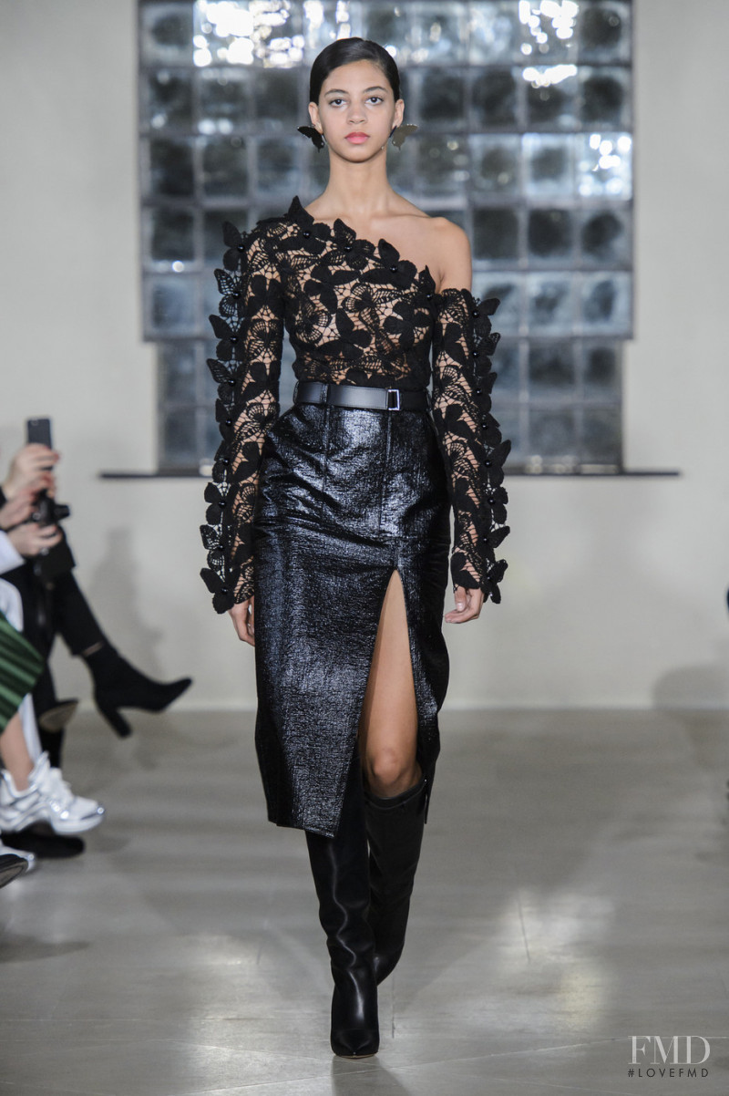 Rocio Marconi featured in  the David Koma fashion show for Autumn/Winter 2019