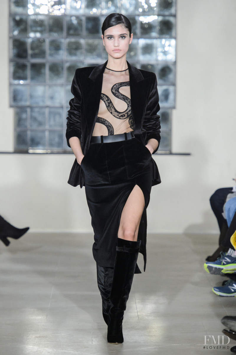 Claudia Martin featured in  the David Koma fashion show for Autumn/Winter 2019