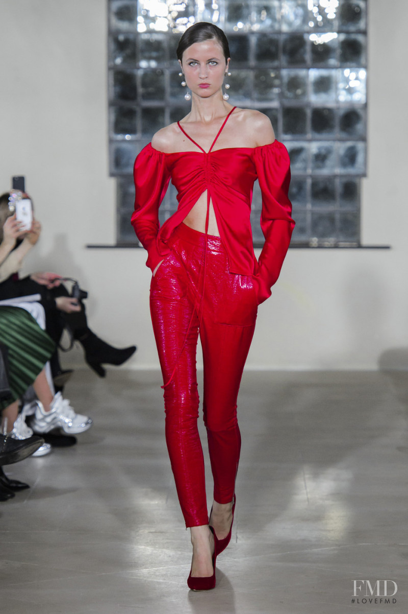 Leila Zandonai featured in  the David Koma fashion show for Autumn/Winter 2019